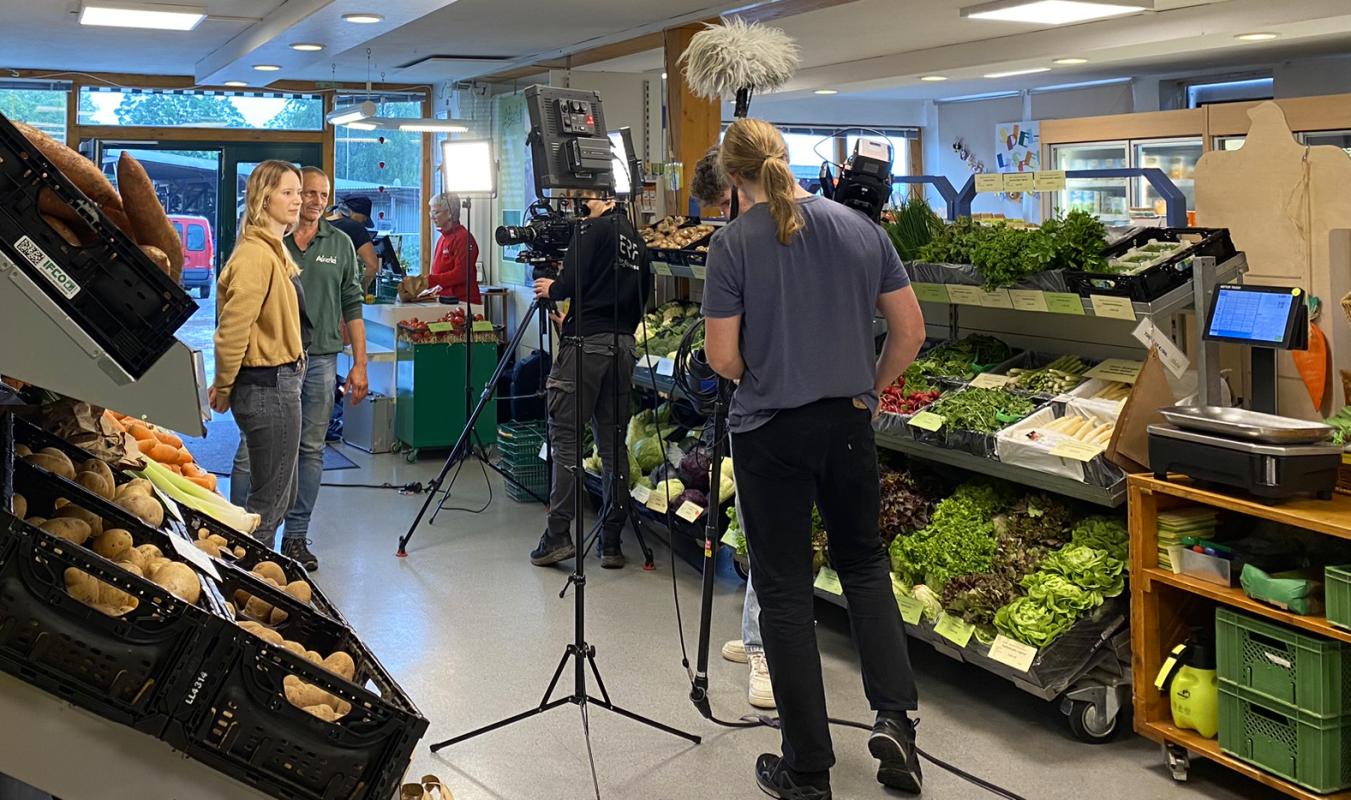 Filmdreh ERF im Hofladen