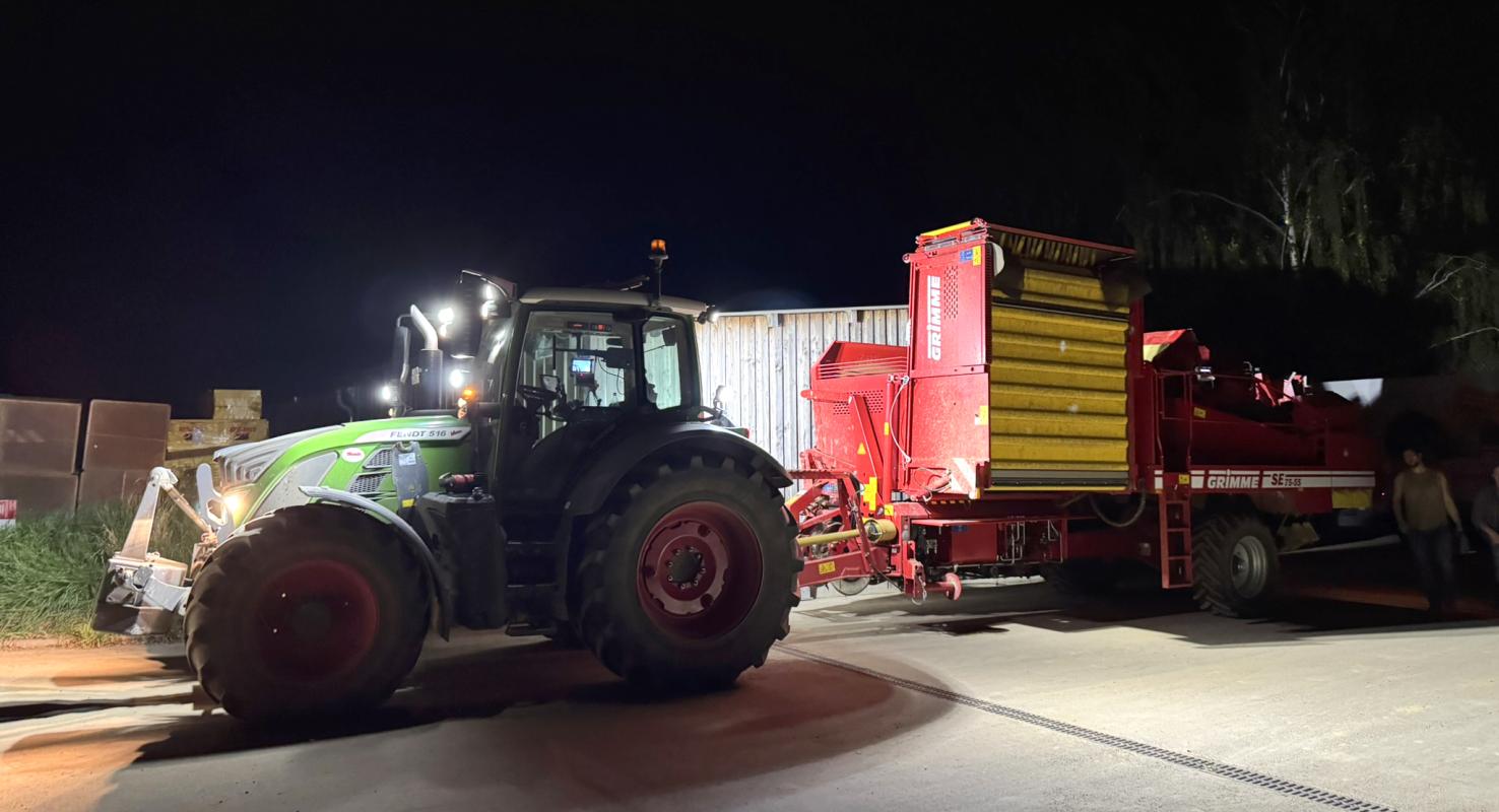 Heimkehr Kartoffelteam bei Nach