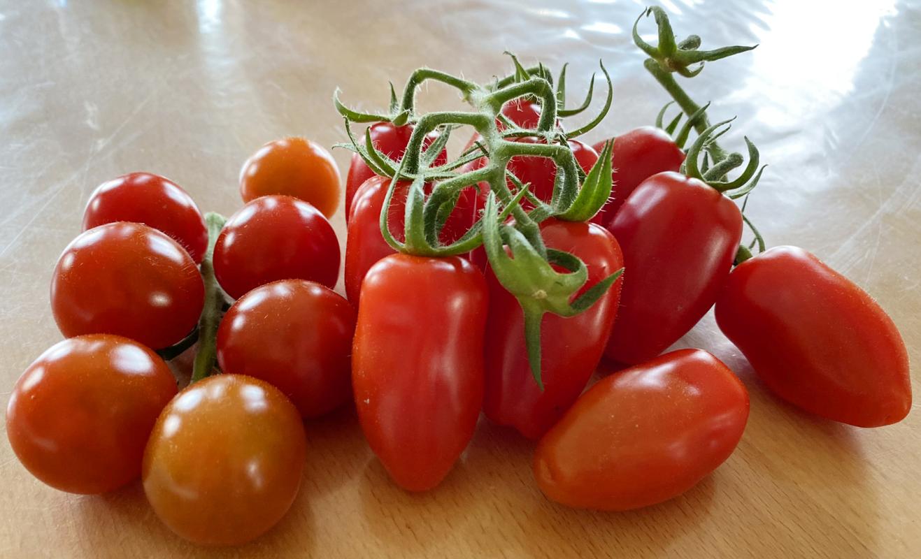 Dattel und Cherrytomaten